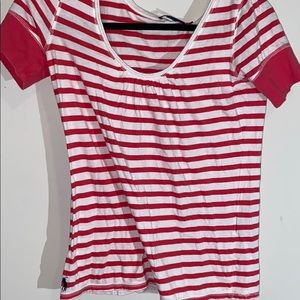 Pink/White striped Ralph Lauren Sport Tee!